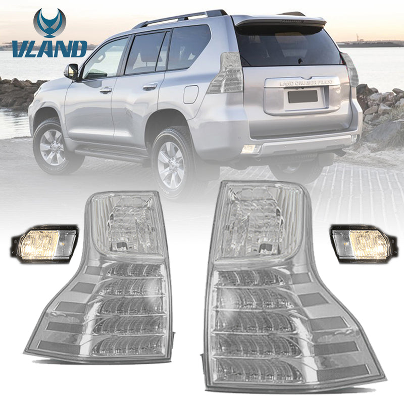 VLAND Full LED Tail Lights Bumper Lights for Toyota Prado J150 2010-2022 4th Gen (NOT FIT GX460)