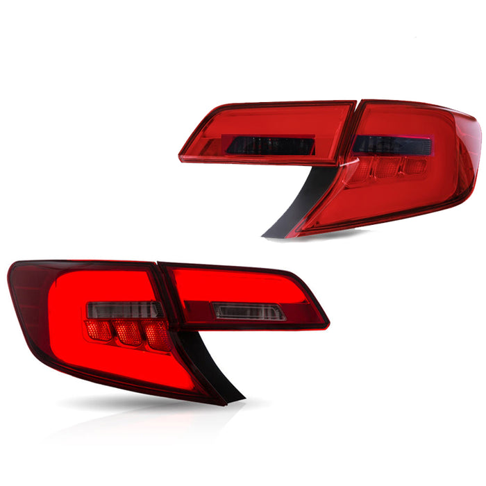 (VLAND Wholesale) Custom LED Red Smoked Tail Lights for Toyota Camry 2012-2014 XV50 7th Gen (MOQ of 100)