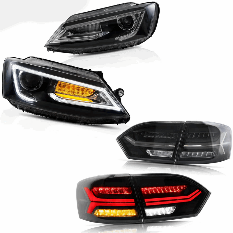 VLAND Dual Beam Headlights and Tail Lights For Volkswagen VW Jetta / Sagitar (NOT GLI) 2011-2014