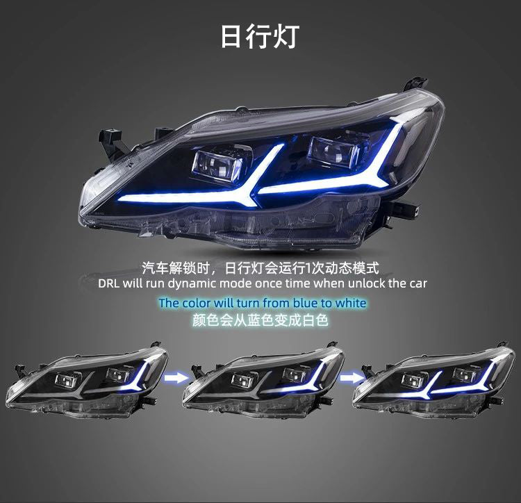 VLAND 适用于2010-2013款丰田锐志Reiz LED大灯带流水转向灯LED大灯总成