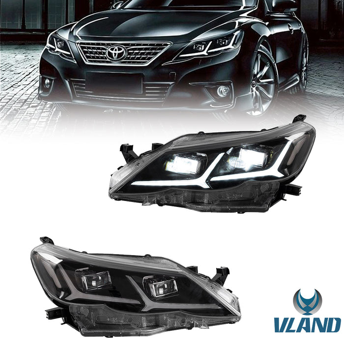 Vland für Toyota Reiz Mark X 2010-2013 Voll-LED-Scheinwerfer mit sequentieller Anzeige