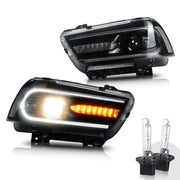 Vland Dual Beam Projector RGB Headlights For Dodge Charger 2011-2014