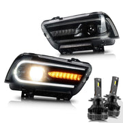 Vland Dual Beam Projector RGB Headlights For Dodge Charger 2011-2014