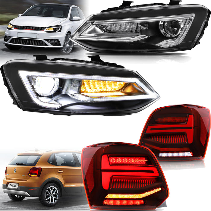 Faros delanteros LED de doble haz VLAND Volkswagen Polo 2011-2017