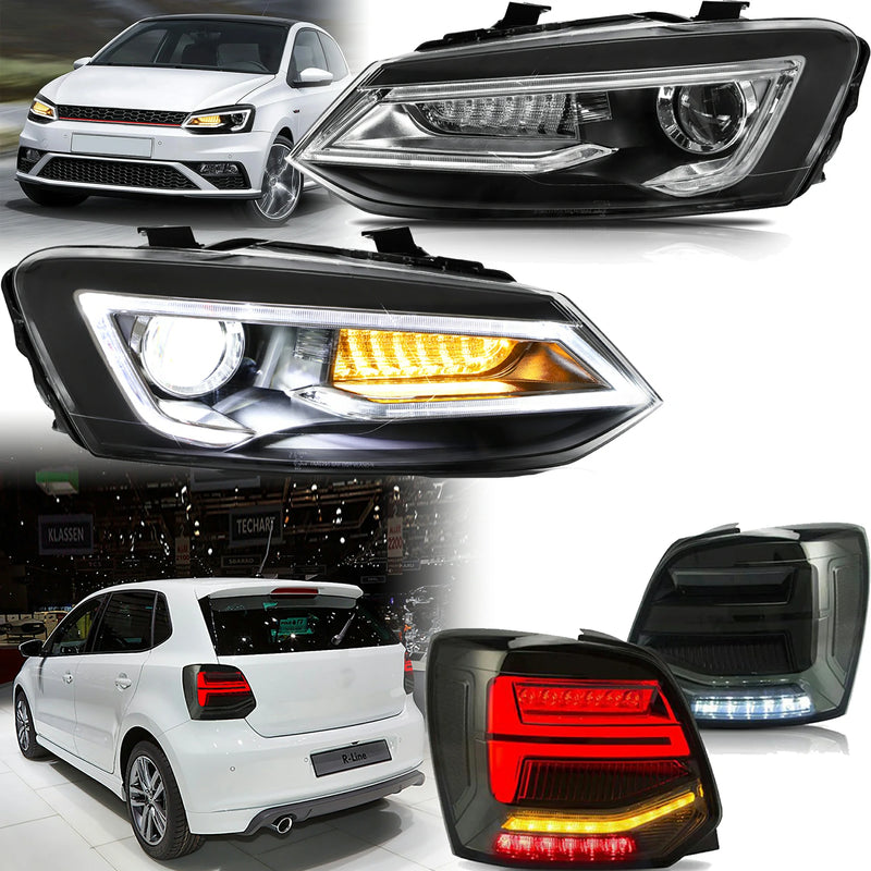 VLAND Dual Beam Headlights + Tail Lights for Polo 2011-2017