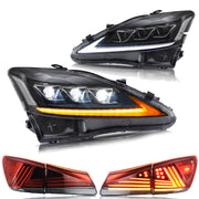 VLAND LED Headlights + Full LED Tail Lights for Lexus IS250 IS350 2006-2012 IS200d IS F 2008-2014
