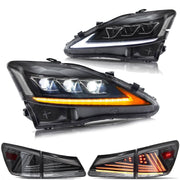 VLAND LED Headlights + Full LED Tail Lights for Lexus IS250 IS350 2006-2012 IS200d IS F 2008-2014