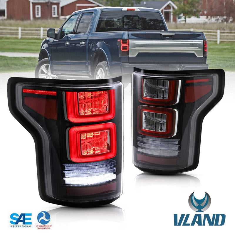 Vland Full LED Tail Lights For Ford F150 Pickup Truck 2015-2020 with Dynamic Indicator