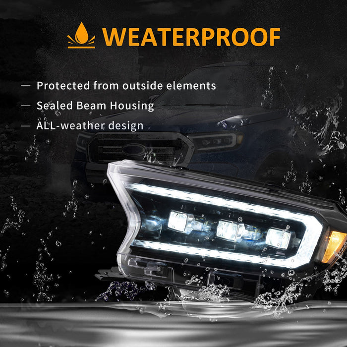 VLAND LED Reflective Bowl Scheinwerfer Ford Ranger 2015-2021 (Für internationale Version) YAA-RG-0319