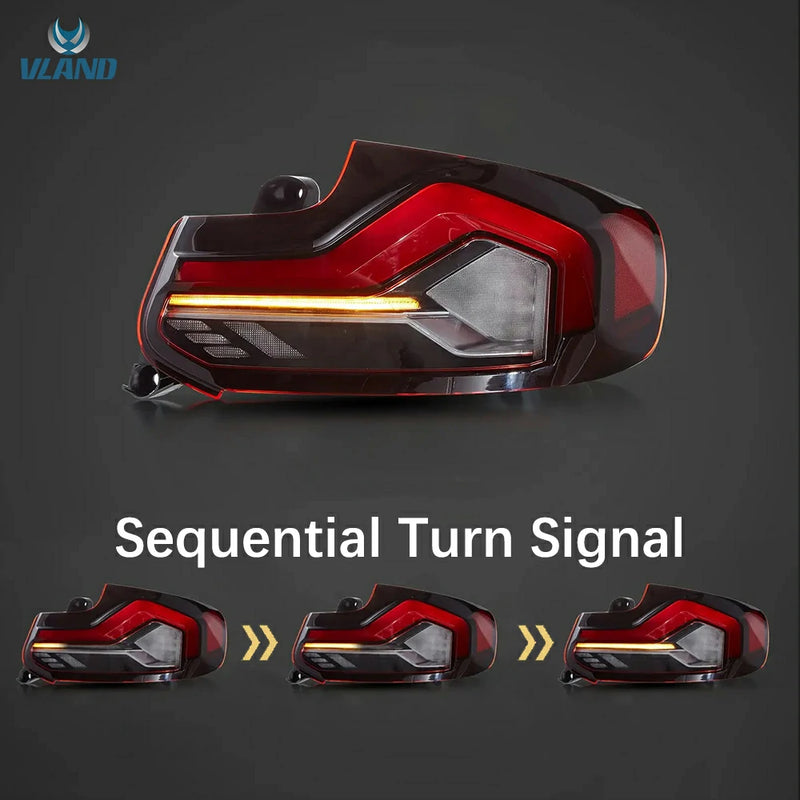 VLAND Full LED Tail Lights for BMW 2 Series M2 2014-2021 1st Gen (F87/F22/F23) w/ Sequential Turn [2nd Gen Coupé Style]