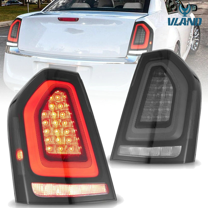 VLAND Full LED Tail Lights for Chrysler 300/Lancia Thema 2011-2014 2nd Gen LD