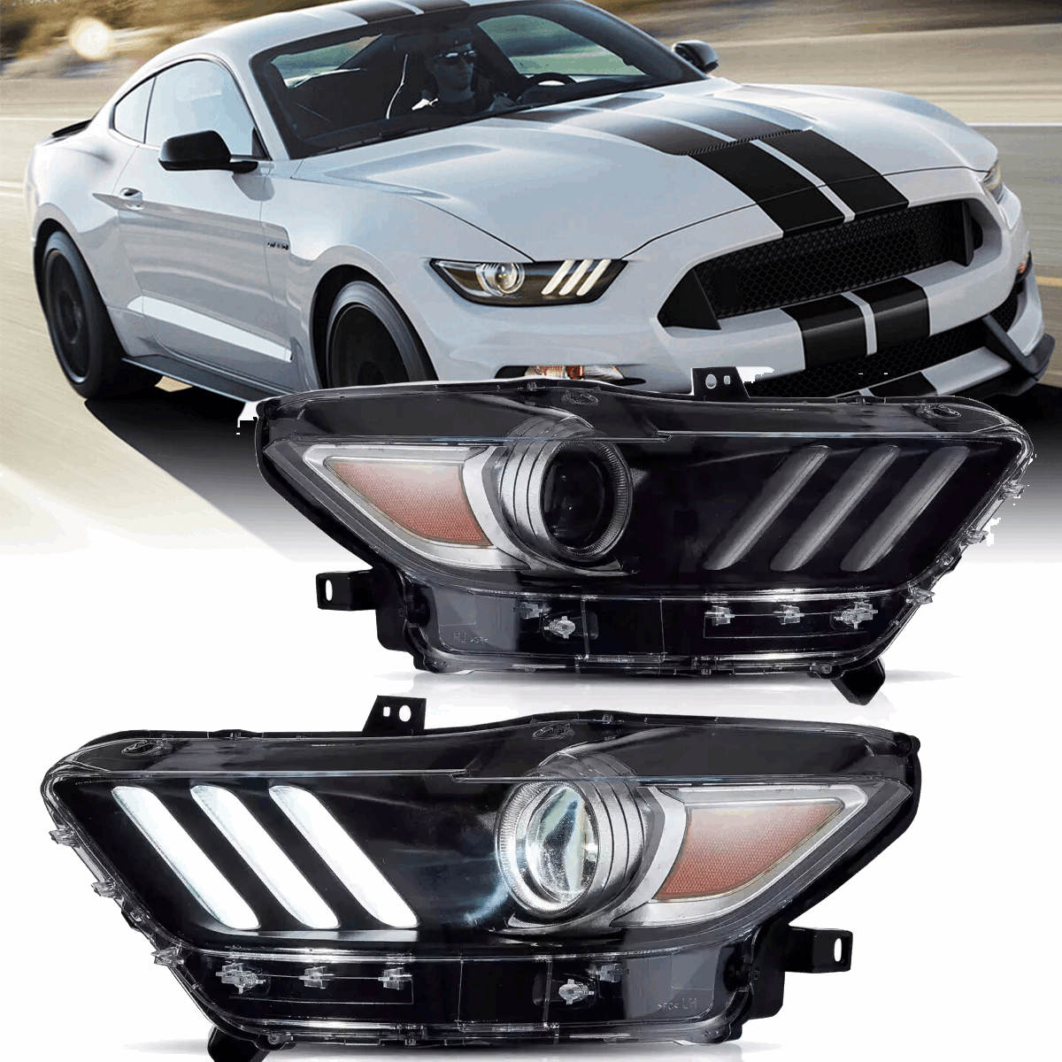 Vland Headlights For Ford Mustang 2015-2017 6th Gen S550 — VLAND Factory