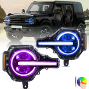 VLAND Full LED Projector RGB Headlights for Ford Bronco 2021-2023 6th Gen (U725)