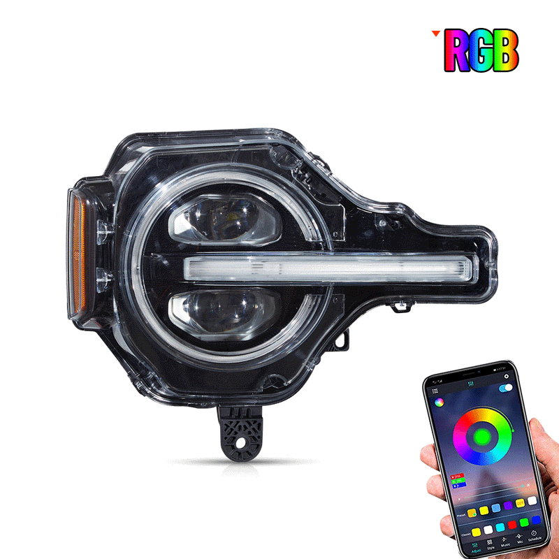 VLAND Full LED Projector RGB Headlights for Ford Bronco 2021-2023 6th Gen (U725)