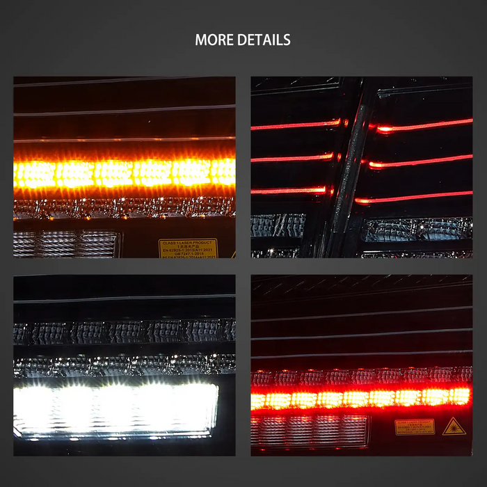 VLAND LED Tail Lights for BMW 3-Series M3 F30 F35 F80 6th Gen Sedan 2012-2019 Laser DRL [CS Style]