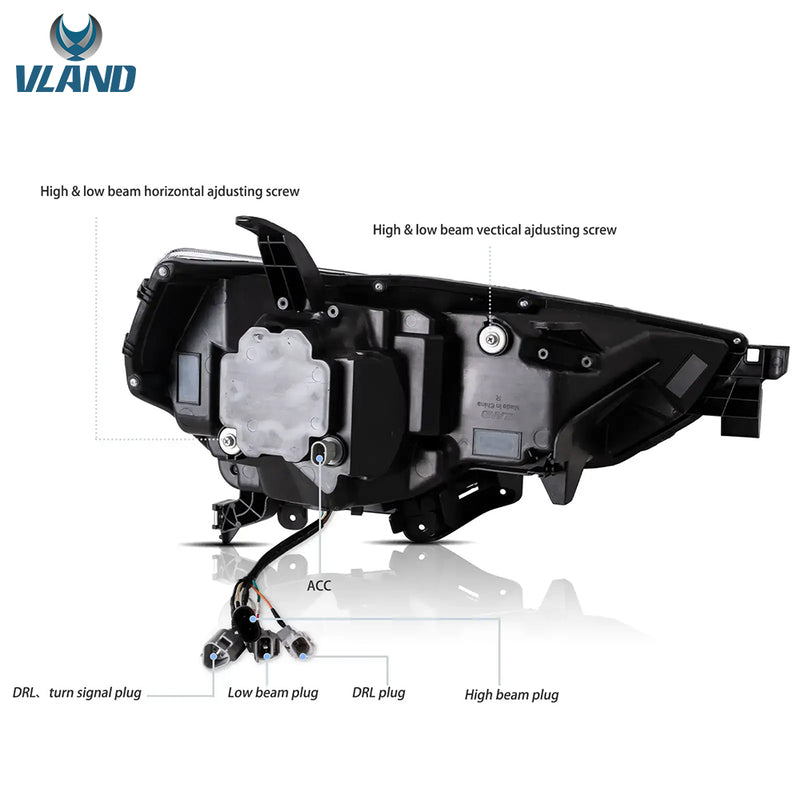 VLAND LED Matrix Projector Headlights For Toyota 4Runner 2014-2023 5th Gen [4 Projectors]