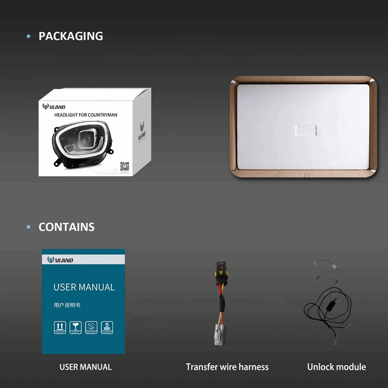 VLAND LED Headlights for Mini Countryman F60 2017-2020