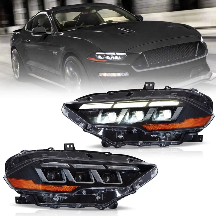 Vland Full LED Headlights For Ford Mustang 2018-2024 6th Gen