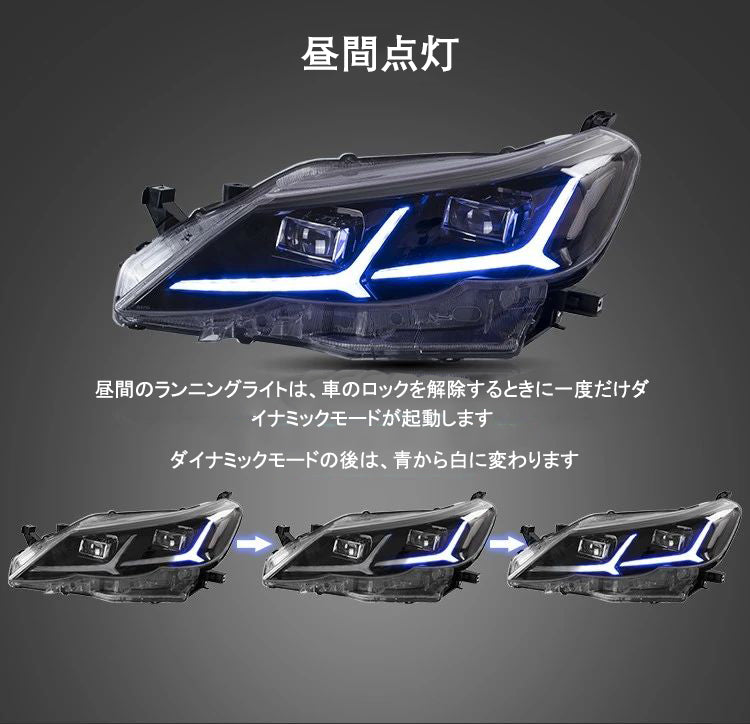 Vland pour Toyota Reiz Mark X 2010-2013 phares à LED complets avec indicateur séquentiel