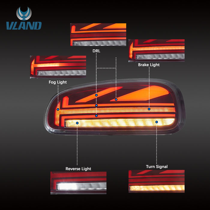VLAND Full LED Tail Lights for Mini Cooper Clubman F54 2015-2023 2nd Gen