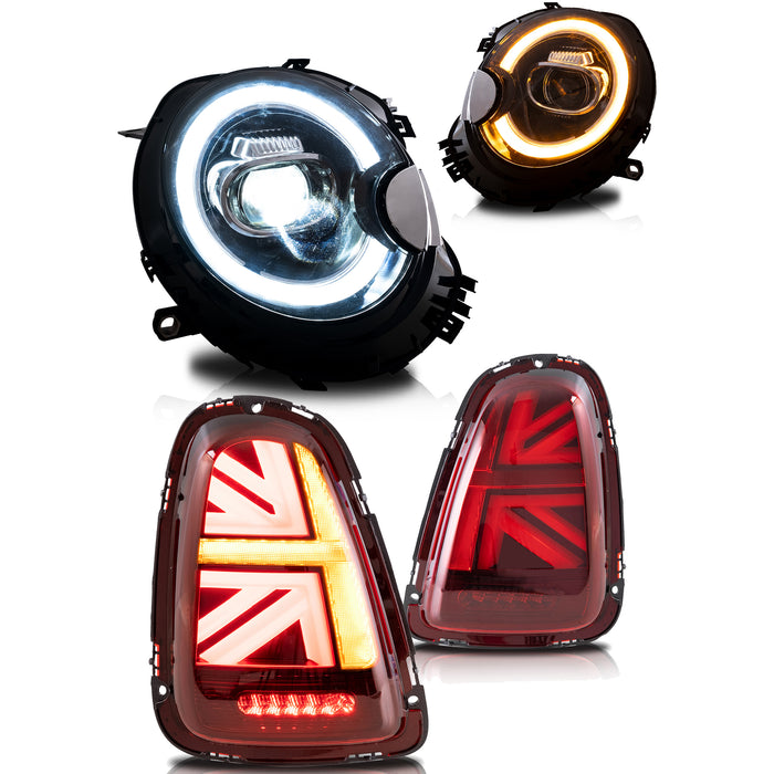 VLAND LED-Scheinwerfer und Rücklichter für BMW Mini Cooper R55 R56 R57 R58 R59 2007–2013