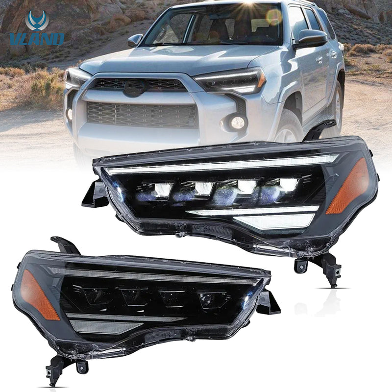 VLAND LED Matrix Projector Headlights For Toyota 4Runner 2014-2023 5th Gen [4 Projectors]