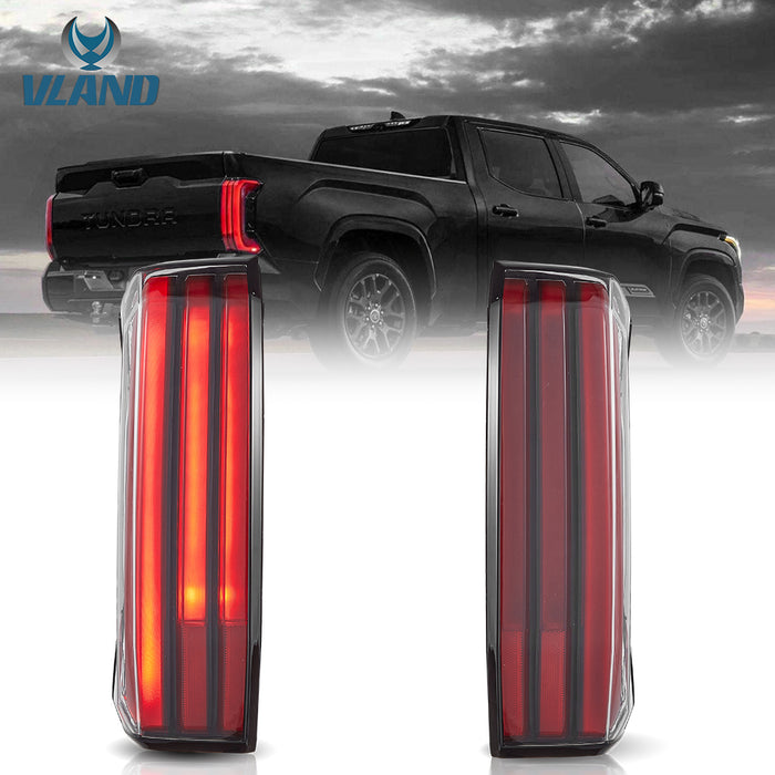 VLAND Full LED Tail Lights for Toyota Tundra 2022-2024 3th Gen XK70