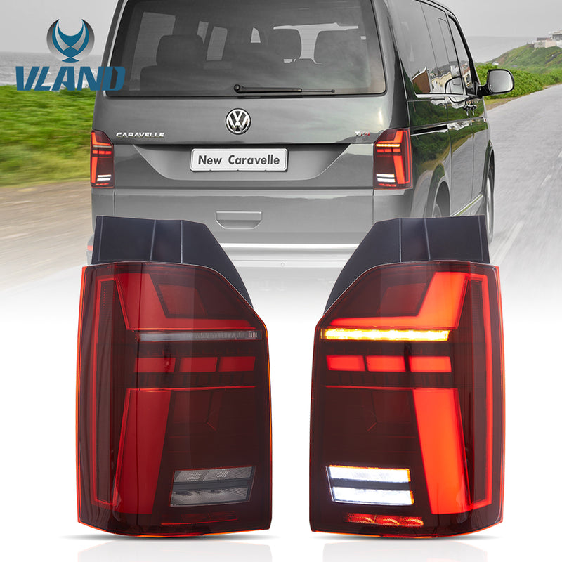 VLAND Full LED Tail Lights for Volkswagen / VW Transporter Caravelle Multivan T6 2015-2020 & T6.1 2019-2020