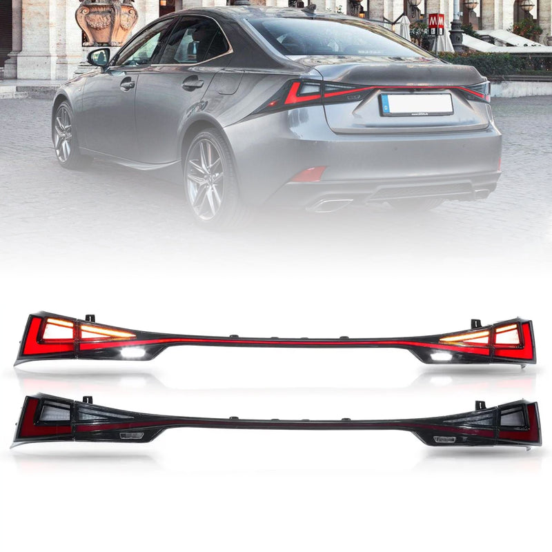 VLAND LED Taillights for Lexus IS250 IS200t IS300h IS350 ISF Sport 2014-2020 3th Gen w/ Startup Animation Sequential Turns