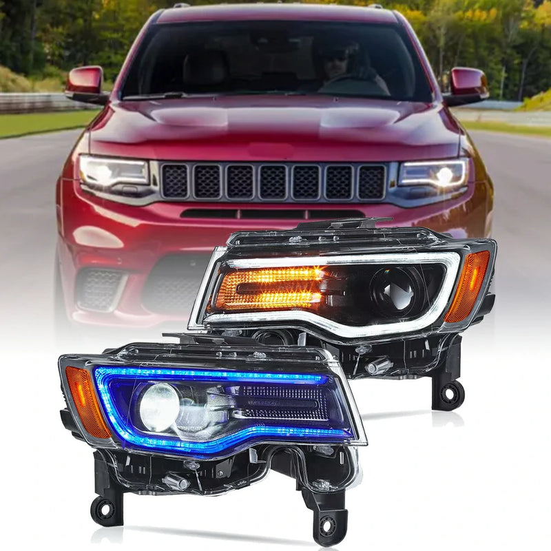 VLAND LED Dual Beam Projector Headlights for Jeep Grand Cherokee WK2 2014-2021 4th Gen (Fourth Generation WK2)