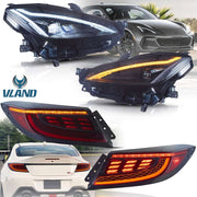 (Pre-Sale) VLAND Full LED Dual Beam Headlights + LED Tail Lights for Toyota GR86 2021-2024 ZN8 2nd Gen / Subaru BRZ 2021-2024 ZD8 2n Gen