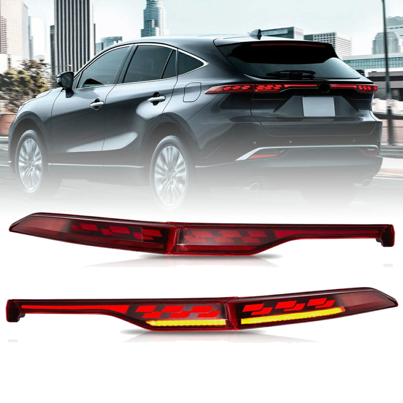 Vland Full LED Tail Lights for 2021–2024 Toyota Venza & Toyota Harrier 4th gen XU80 with Sequential Turn Signal