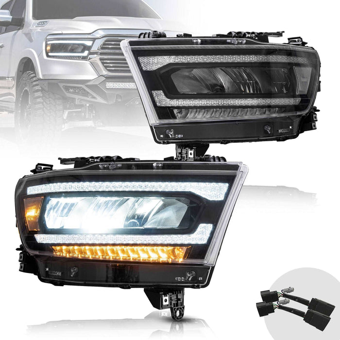 VLAND Full LED Headlights For Ram 1500 2019-Up (Only One Side)
