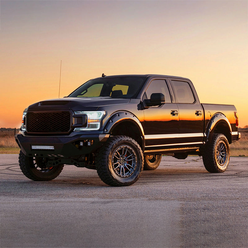 VLAND Full LED Headlights for Ford F150 2018-2020 with Sequential Turn Signals (Black and Chrome Housing Style)