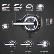 VLAND Full LED Projector RGB Headlights for Ford Bronco 2021-2023 6th Gen (U725)