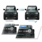 VLAND Full LED Projector RGB Headlights for Ford Bronco 2021-2023 6th Gen (U725)