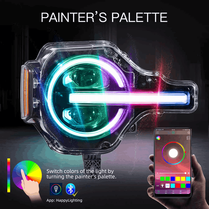 VLAND Full LED Projector RGB Headlights for Ford Bronco 2021-2023 6th Gen (U725)