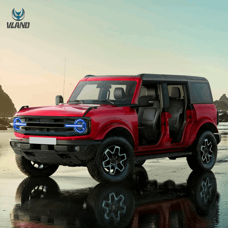 VLAND Full LED Projector RGB Headlights for Ford Bronco 2021-2023 6th Gen (U725)