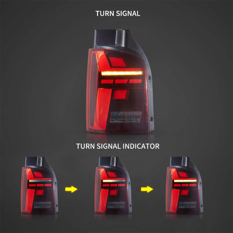 Vland LED Tail Lights for 2010-2014 VW Transporter T5 Multivan Caravelle