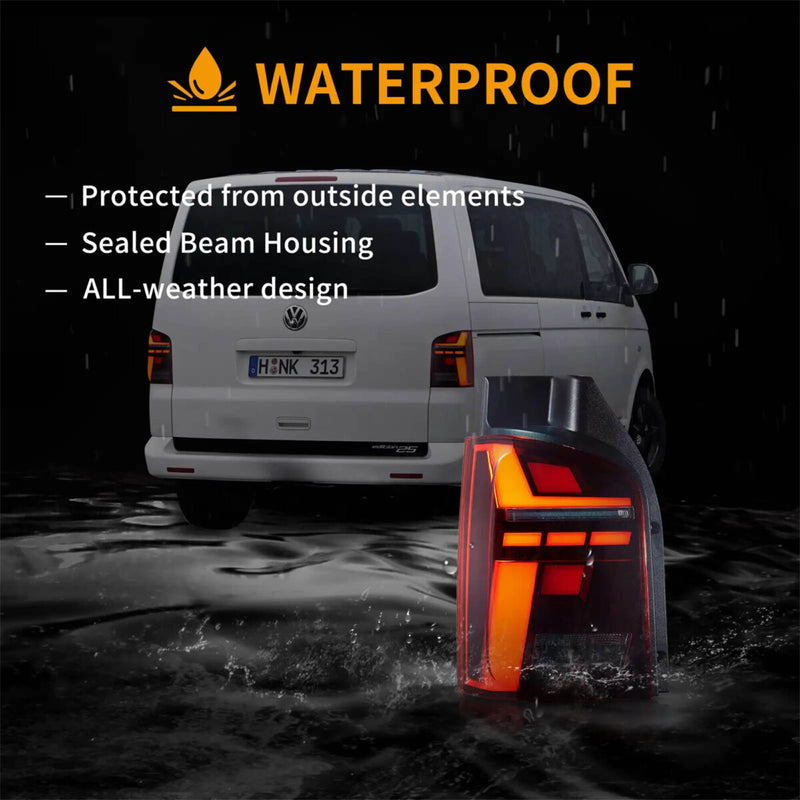 Multivan Rear Light Vland LED Tail Lights for 2010-2014 VW Transporter T5 Multivan Caravel ...