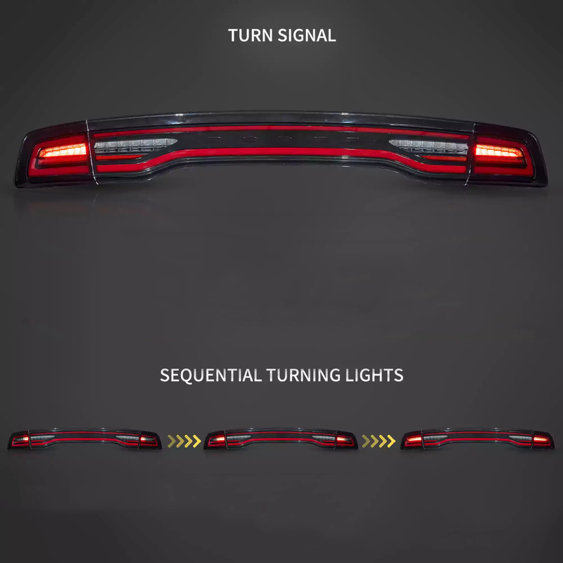 Vland LED Tail Lights For Dodge Charger 2011-2014 Red Turn