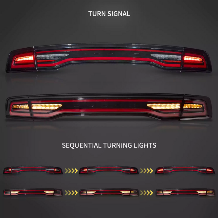 Vland LED Tail Lights For Dodge Charger 2011-2014