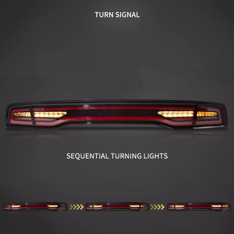 Vland LED Tail Lights For Dodge Charger 2011-2014 Amber Turn