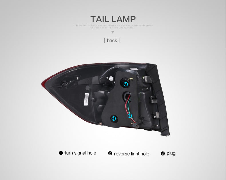 VLAND LED Tail lights for Toyota Highlander 2008-2011