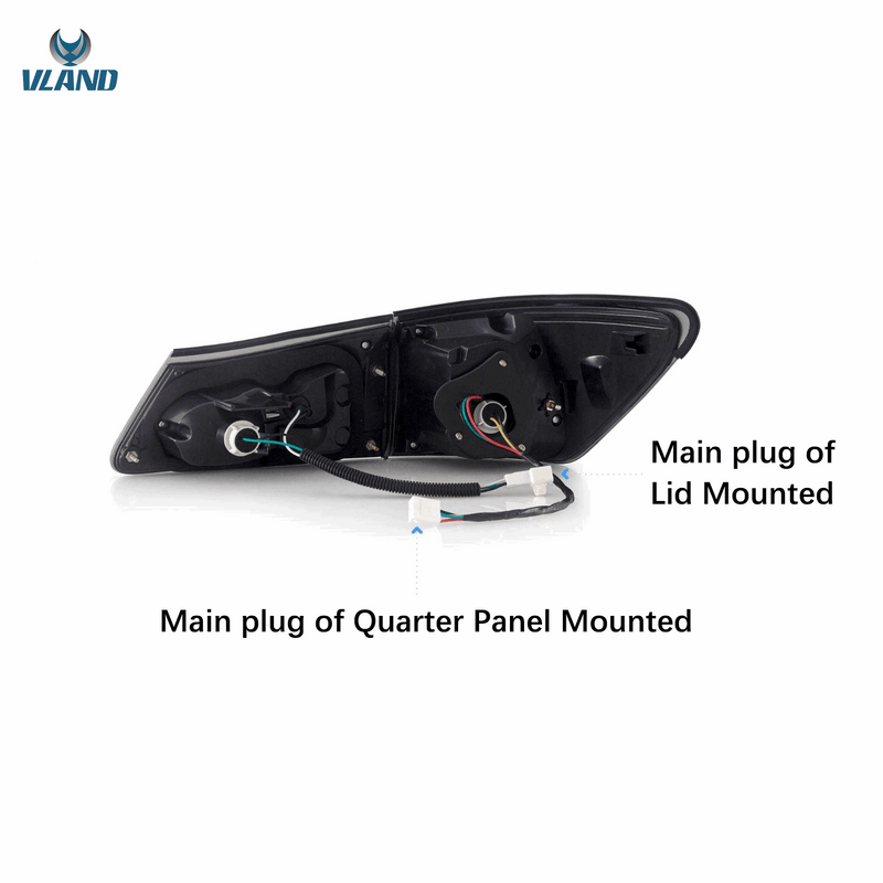 VLAND LED Headlights + Full LED Tail Lights for Lexus IS250 IS350 2006-2012 IS200d IS F 2008-2014