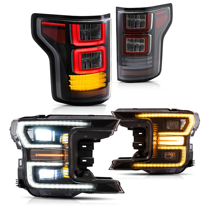 VLAND Full LED Headlights and Tail Lights For Ford F150 2018-2020