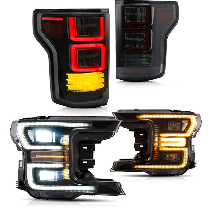 VLAND Full LED Headlights and Tail Lights For Ford F150 2018-2020