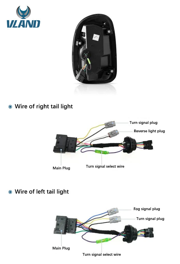 Vland LED Tail Lights II For Mini Cooper Countryman R60 2010-2016 (First Generation) with Start-up Animation