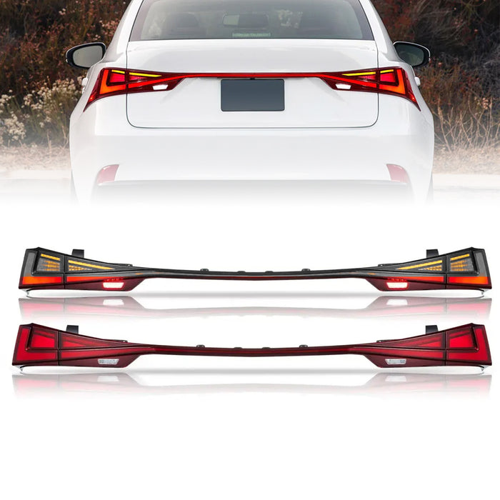 VLAND LED Taillights for Lexus IS 250 200t 300h 350 F Sport 2014-2020 3th Gen w/ Startup Animation Sequential Turns