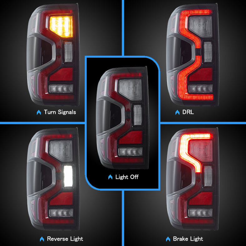 VLAND Full LED Tail Lights for Ford Ranger T6.2 2nd Gen 2022-UP